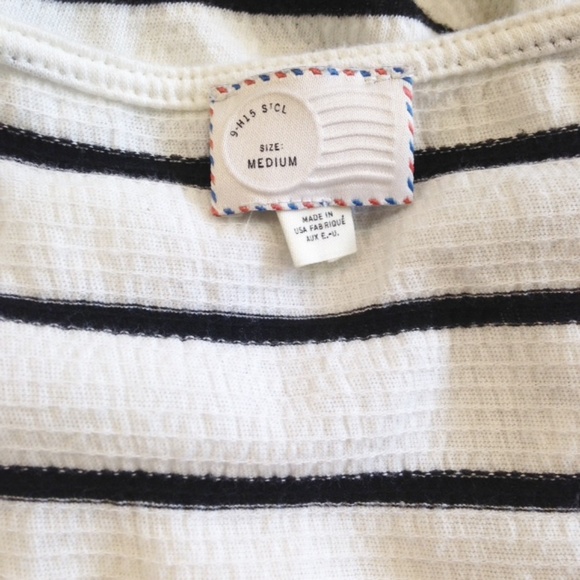 SOLD Anthropologie Postmark Striped Ruffle Tee - Picture 6 of 6